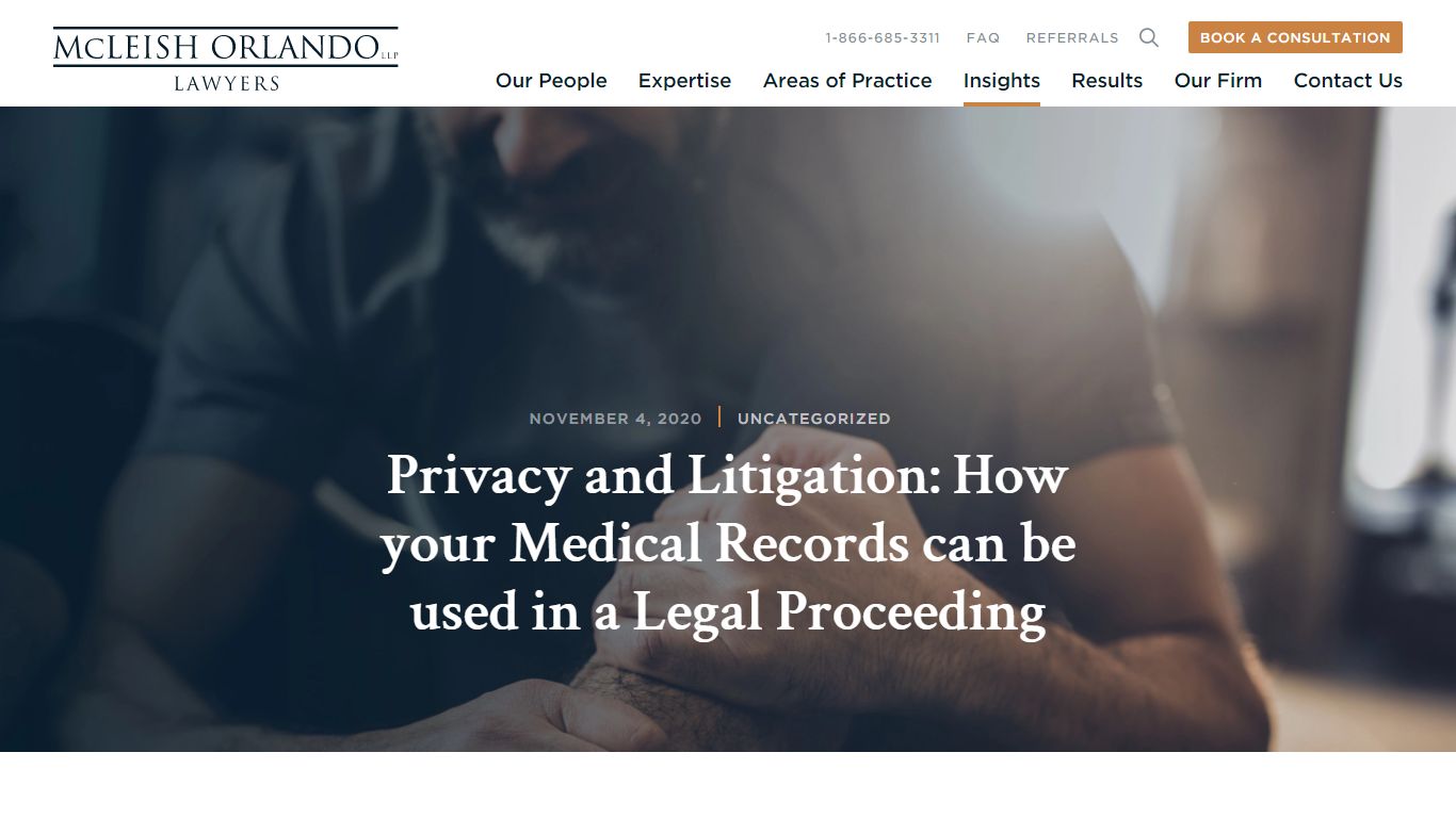 Privacy and Litigation: How your Medical Records ... - McLeish Orlando LLP